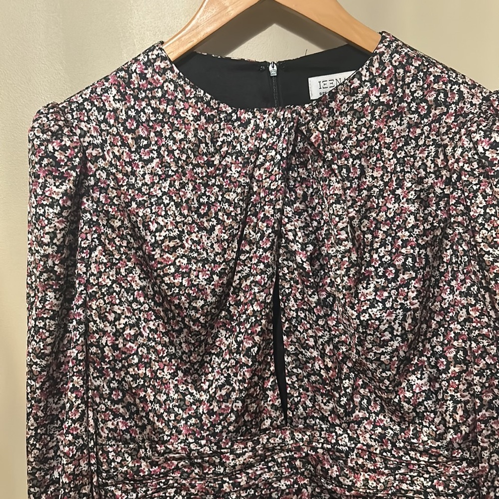 NWT Ieena by Mac Duggal Floral Long Sleeve Cocktail Dress - Picture 5 of 8